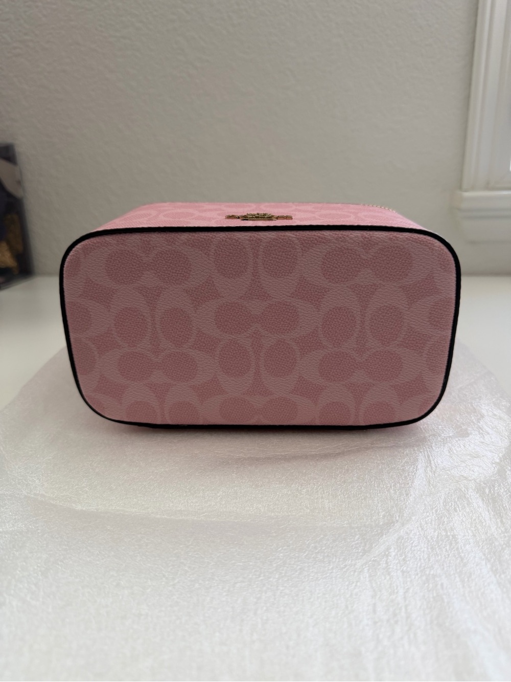 βSOLDβ Coach Powder Pink Cosmetic Case In Signature Canvas - Picture 8 of 8